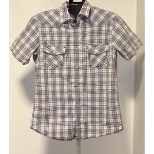 Urban Pipeline Shirt, Men's Size Medium, Blue gray , Plaid, Button Up